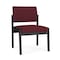 Lesro Lenox Steel Armless Guest Chair, Wine/Mulberry (Red) Seat, Wine/Mulberry Back, 22.5 W 24.5 L 32 H LS1102 - alternate 1